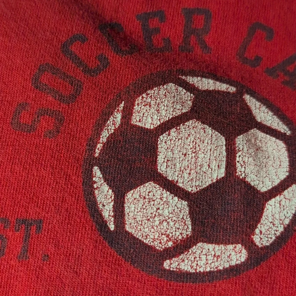 OshKosh B'gosh Vintage Red Soccer Camp Long‎ Sleeve Cotton Tee Size 4T